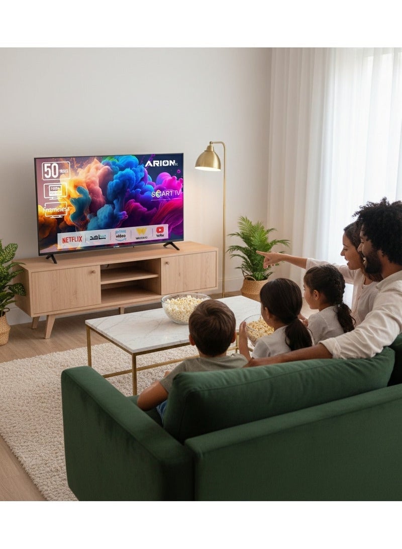 Arion 50" 4K UHD Smart Android TV, Ultra HD Resolution, A+ Grade Panel, Frameless Design, Wi-Fi – AR-50 T4S - Image 2